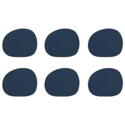 Aida Raw Glasuntersetzer 6-er Set, Dunkelblau