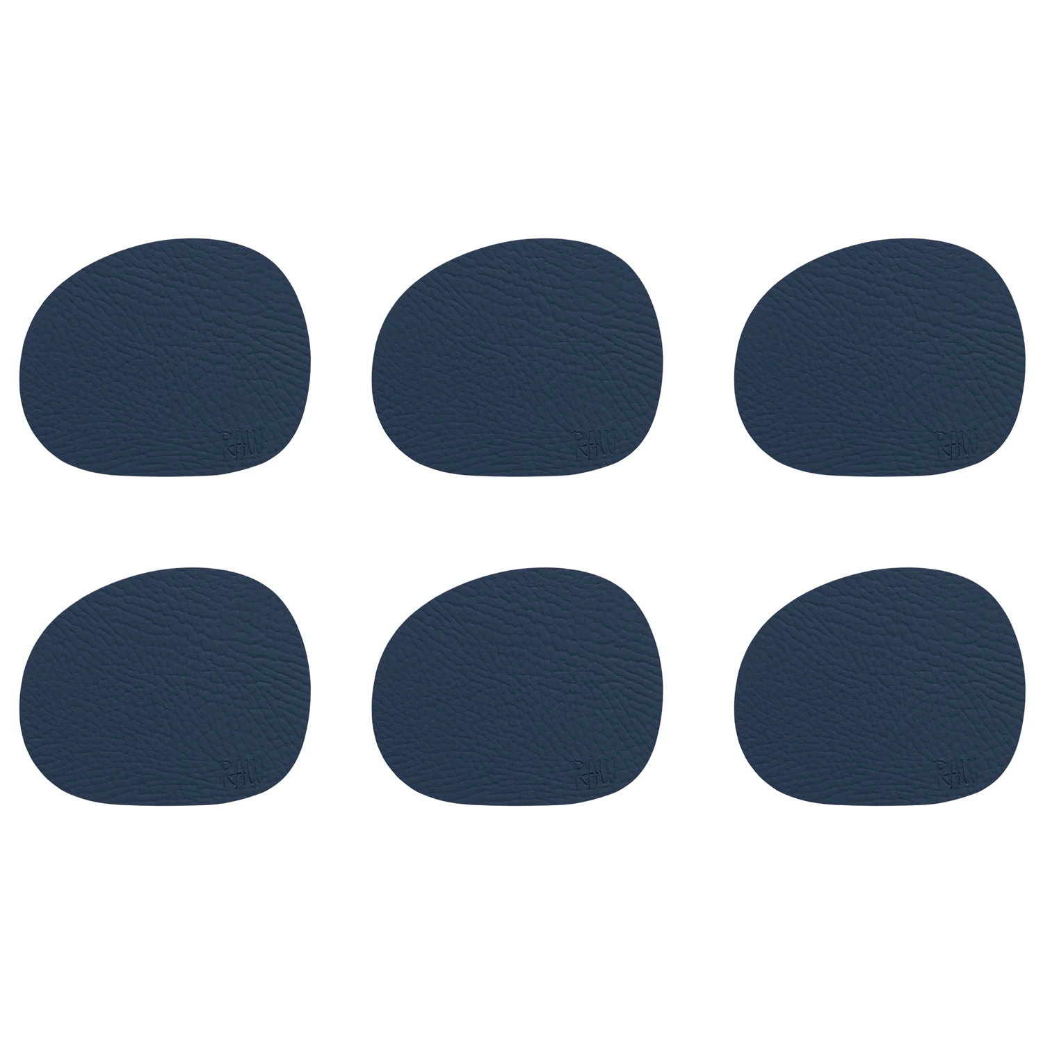 Aida Raw Glasuntersetzer 6-er Set, Dunkelblau 3 Aida Raw Glasuntersetzer 6-er Set, Dunkelblau