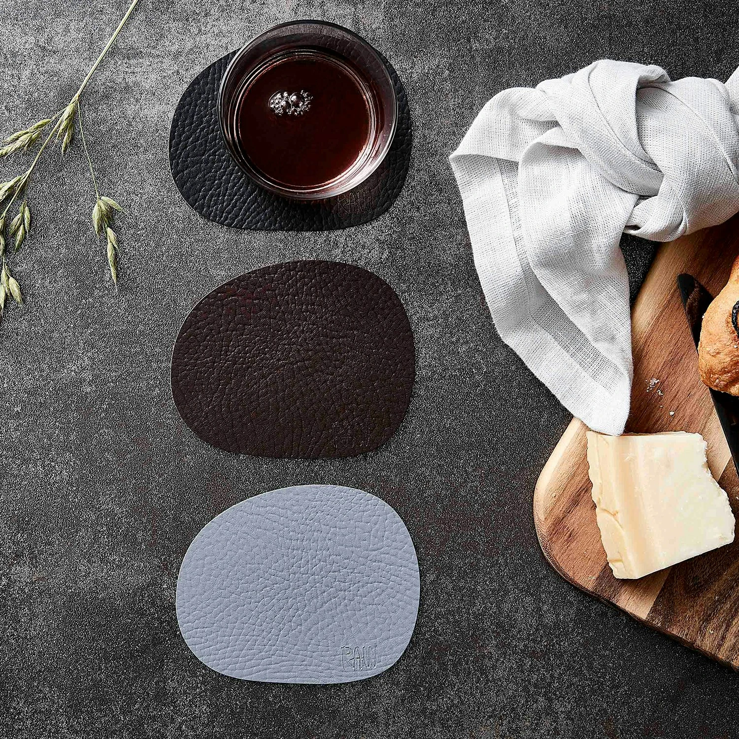 Aida Raw Glasuntersetzer 6-er Set, Grau 4 Aida Raw Glasuntersetzer 6-er Set, Grau – Bild 2