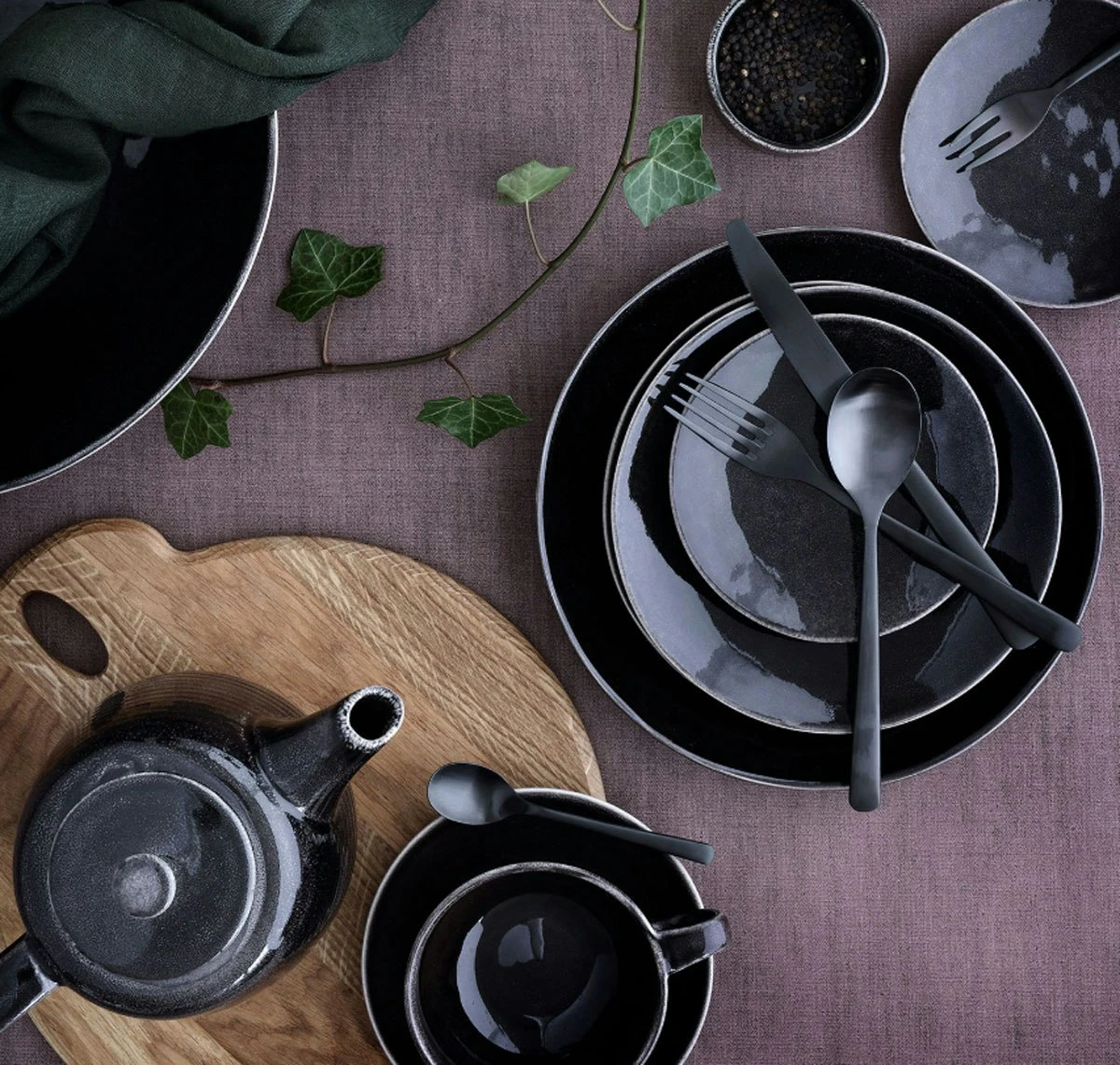 Broste Copenhagen Nordic Eierbecher Grau/Blau 4 Broste Copenhagen Nordic Eierbecher Grau/Blau – Bild 2