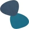 LIND DNA Curve Untersetzer Double 11x13 Cm, Petrol/Midnight Blue -Alderaine Geschaft lind dna curve untersetzer 11x13 cm 8