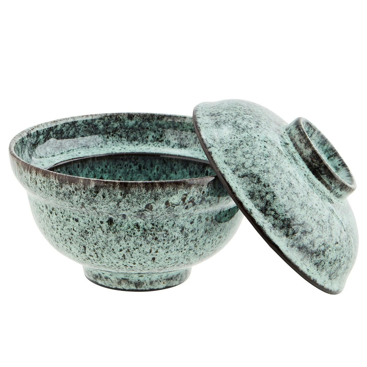 Madam Stoltz Schüssel Mit Deckel 35 Cl, Benzingrün 4 Madam Stoltz Schüssel Mit Deckel 35 Cl, Benzingrün – Bild 2