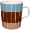 Marimekko Oiva/Tiiliskivi Tasse 25 Cl, Braun/Hellblau / Weiß -Alderaine Geschaft marimekko oiva tiiliskivi tasse 25 cl terra dunkelgrun 3