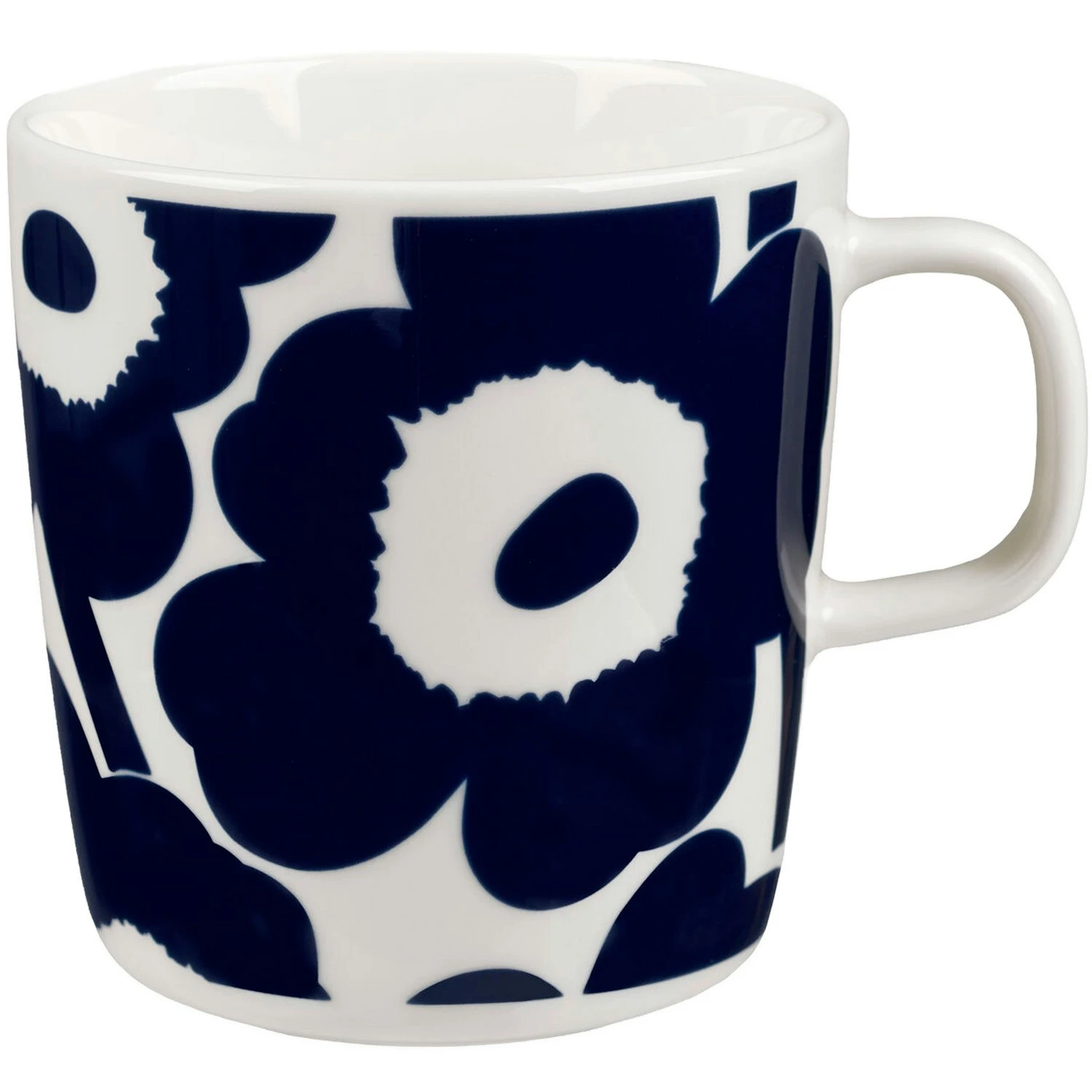 Marimekko Oiva/Unikko Tasse 40 Cl, Dunkelblau/Weiß 3 Marimekko Oiva/Unikko Tasse 40 Cl, Dunkelblau/Weiß