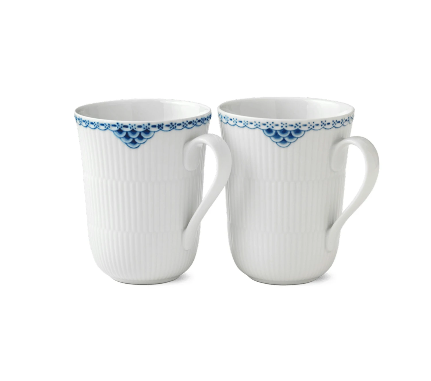Royal Copenhagen Princess Tasse 33 Cl, 2er-Pack, Weiss/Blau 3 Royal Copenhagen Princess Tasse 33 Cl, 2er-Pack, Weiss/Blau