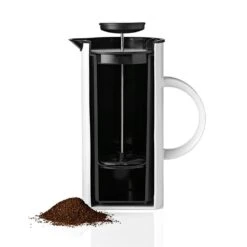 Stelton Stempelkanne Mit 8 Tassen, Weiss -Alderaine Geschaft stelton stempelkanne mit 8 tassen edelstahl 17