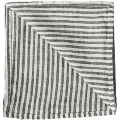 Linen Serviette 45x45 Cm, Grau / Weiß